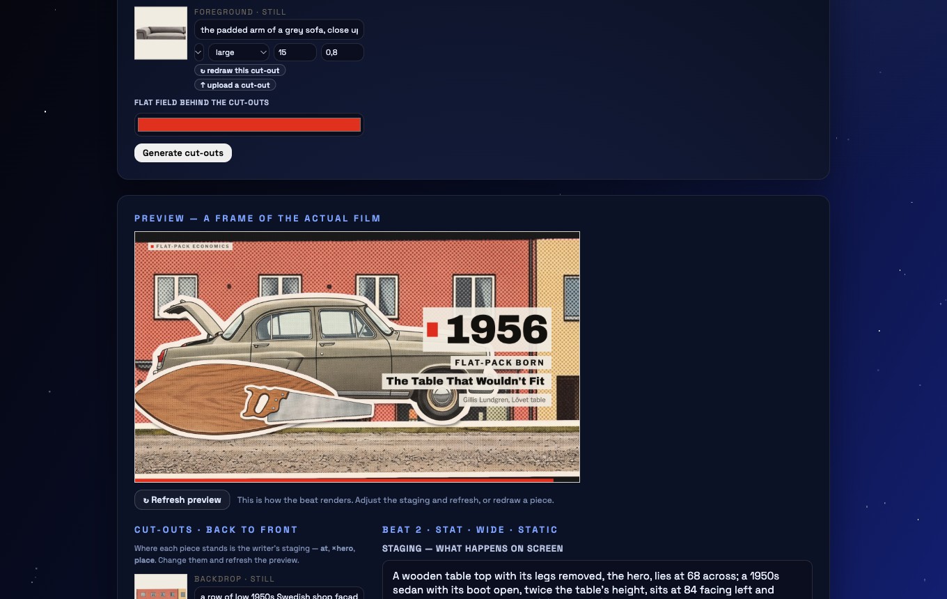 The field colour picker and the preview of beat 2